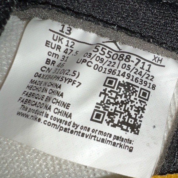 Air Jordan 1 “Taxi’s“ Retro High OG Yellow Toe  Mens Size 13 - Picture 7 of 9